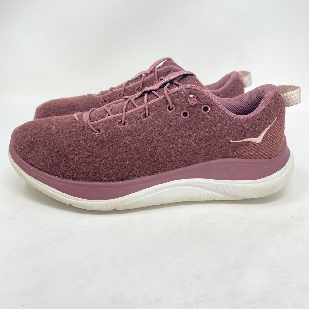 Hoka One One Hupana Flow Wool Purple Running Shoes Women's Size 6